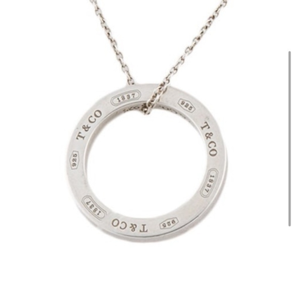 Tiffany & Co Silver Circle Pendant & Chain